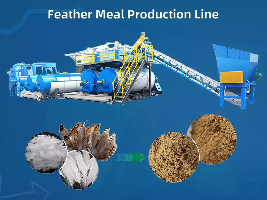 tüy unu üretim hattı